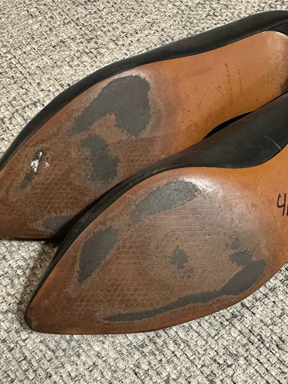 Cole Haan Black Leather Pointed-Toe Women's Pumps - Size 9 - Picture 7 of 9